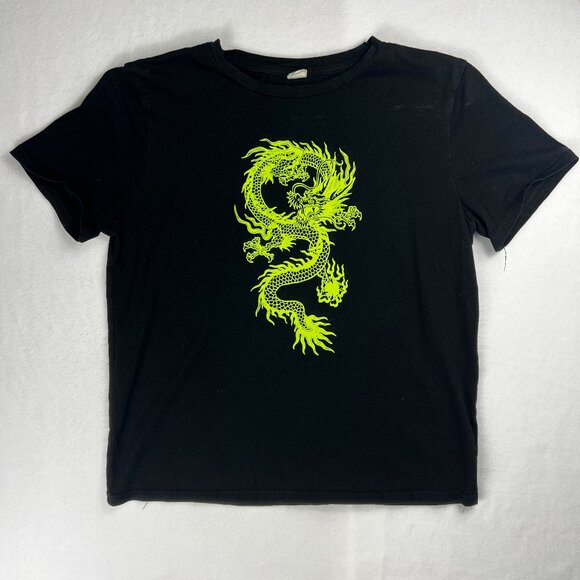 Boy's Black Graphic Dragon Tee - Picture 1 of 3